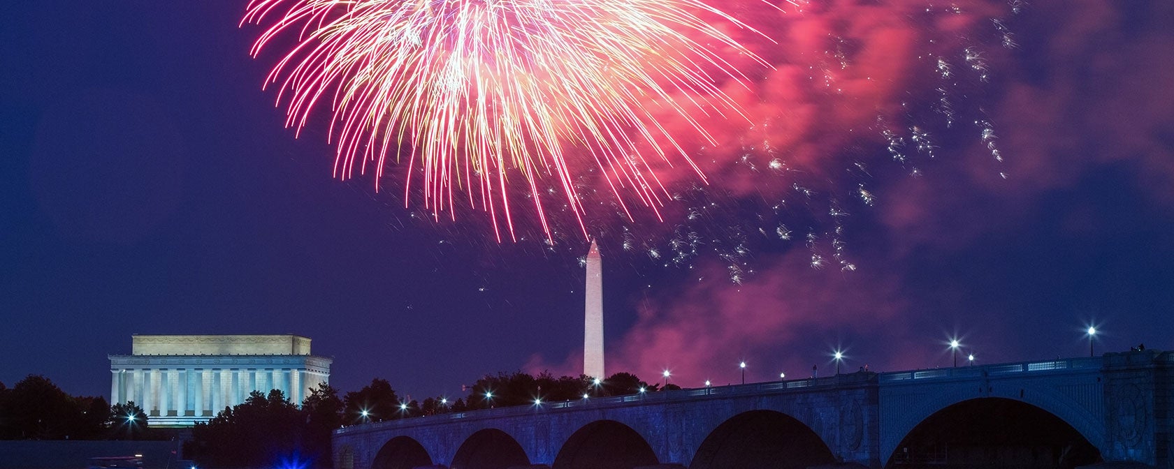 Fireworks on July 4th over DC