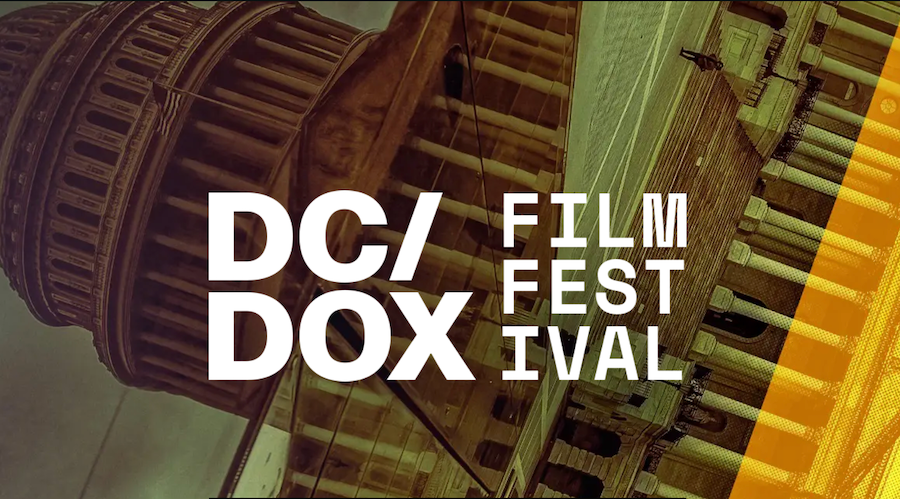 A promotional graphic for the DC/DOX Film Festival