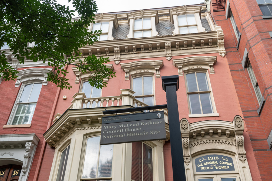 The exterior of the Mary McLeod Bethune Council House National Historic Site in Washington, DC, home to the National Council of Negro Women.
